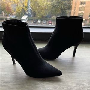 Black suede ankle boots